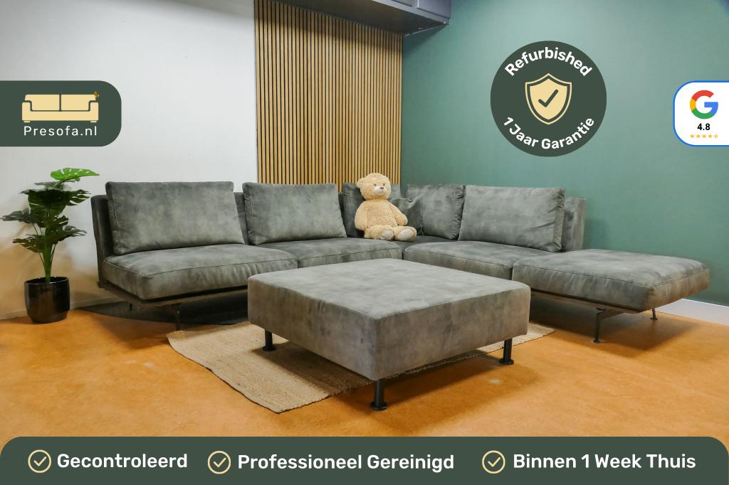 Passe Partout Zico + Hocker Velvet Groen [Refurbished], -, -, Ophalen of Verzenden, Zo goed als nieuw