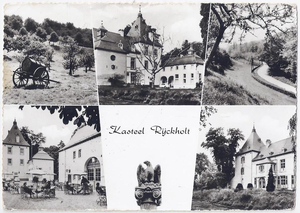 Rijckholt Kasteel Oude Gelopen Ansichtkaart ( A1176, Ophalen of Verzenden, 1960 tot 1980, Gelopen, Limburg