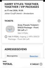 Harry Styles VIP ticket 17 mei Arena, Eén persoon, Overige soorten