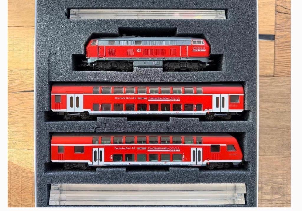 Marklin Finanzpäsentation 2004 DB die Bahn 051/555 ZELDZAAM, Ophalen, Wisselstroom, Treinset, Nieuw