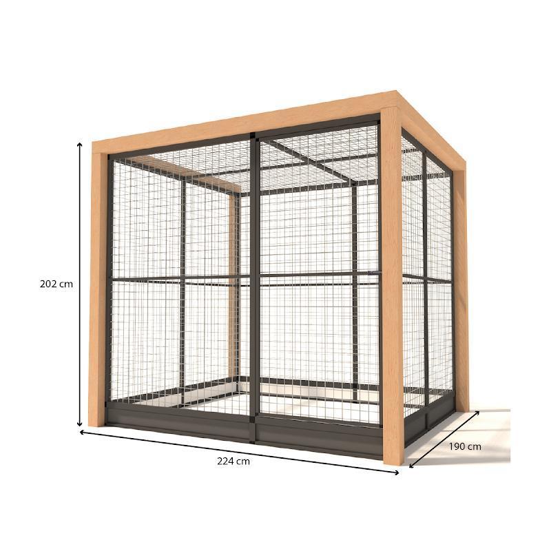 Aluminium kippenren Valentijn met Douglas, Dieren en Toebehoren, Pluimvee | Toebehoren, Ophalen of Verzenden, Nieuw, Kippenhok of Kippenren