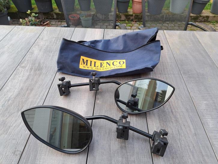 Milenco Aero 3 Caravanspiegels met opbergtas, Caravans en Kamperen, Caravan accessoires, Zo goed als nieuw, Ophalen of Verzenden