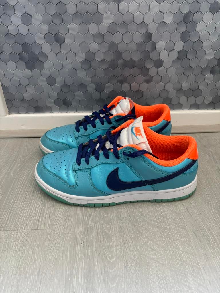 Nike Dunk Low "Baltic Blue” maat 40,5, Ophalen of Verzenden, Zo goed als nieuw, Blauw, Sneakers of Gympen