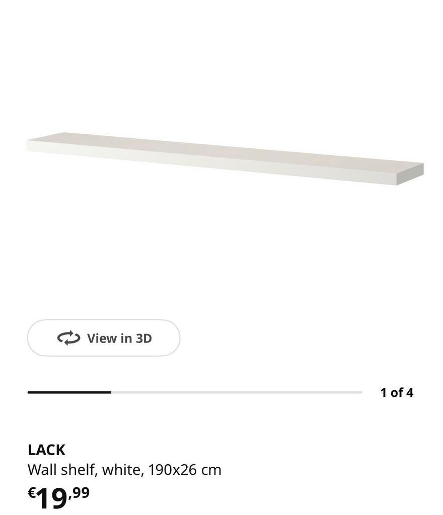 IKEA Lack wandplanken - 3x 110cm, 7x 190cm, Huis en Inrichting, Ophalen, Gebruikt