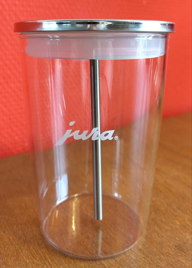 Jura glazen melkhouder 0,5 liter, Ophalen, Zo goed als nieuw