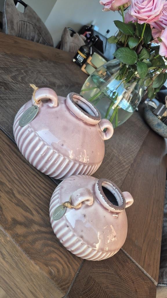 Riverdale Vaasjes Oud Roze - Decoratie, Huis en Inrichting, Ophalen, Gebruikt, Overige kleuren, Aardewerk of Porselein