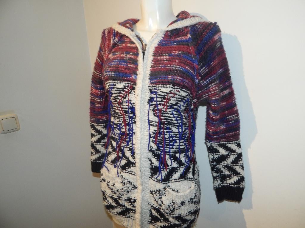 Isabel Marant x h&m gebreid vest apart motief capuchon S, Isabel Marant, Overige kleuren, Verzenden, Maat 36 (S)