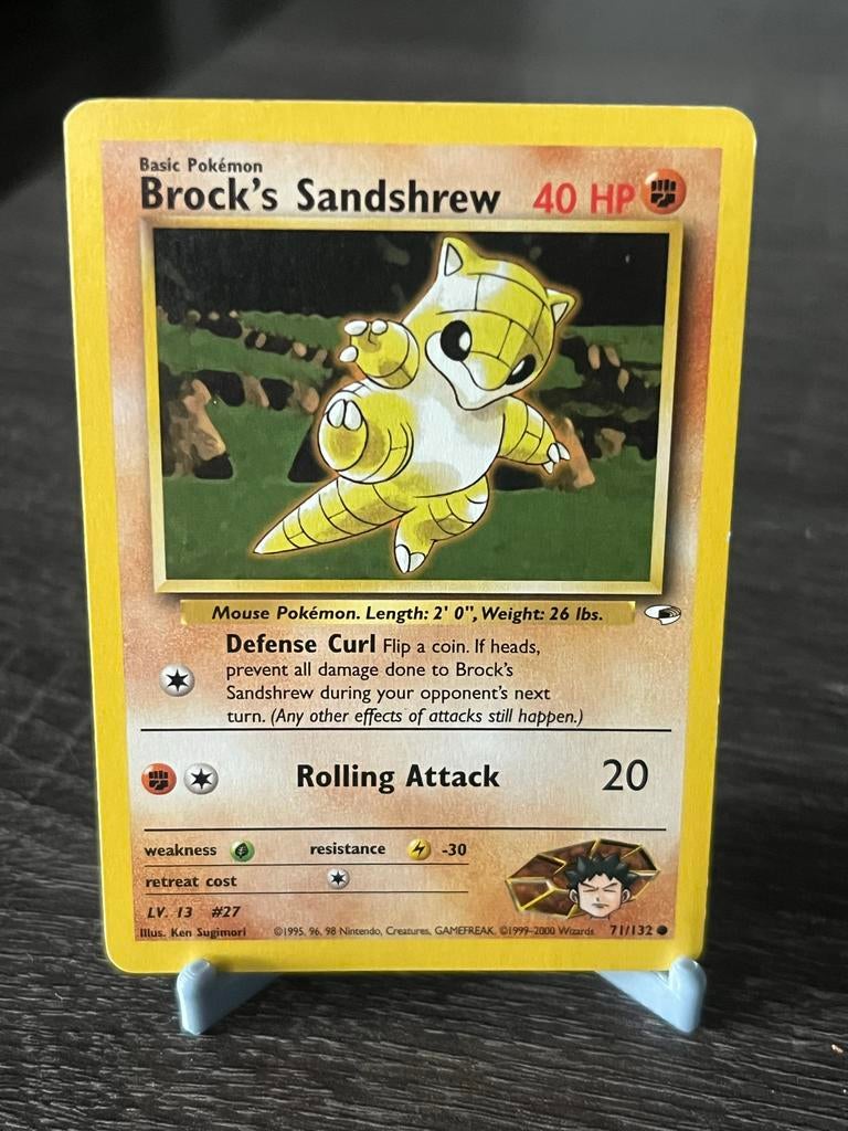 Brock's Sandshrew (71/132) - Gym Challenge- Good, Ophalen of Verzenden, Gebruikt, Losse kaart