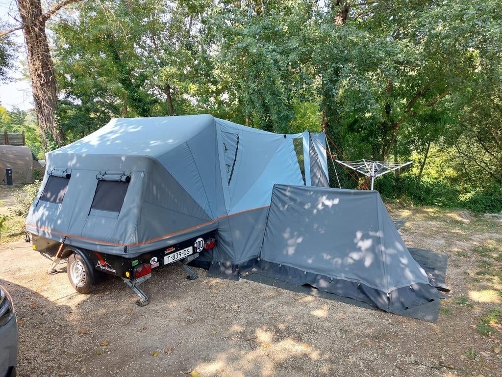 Alpenkreuzer Waterfront vouwwagen - Comfortabel en compleet, Ophalen, Alpenkreuzer, Blauw, Tot en met 4