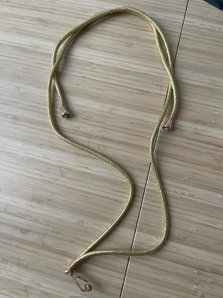 Goudkleurig telefoonkoord, Ophalen of Verzenden, Zo goed als nieuw, Telefoonhanger of Accessoire, Overige merken