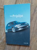 Saab Prijslijst 2001 - Nederlands, 58 pagina's, Ophalen of Verzenden, Zo goed als nieuw, Saab