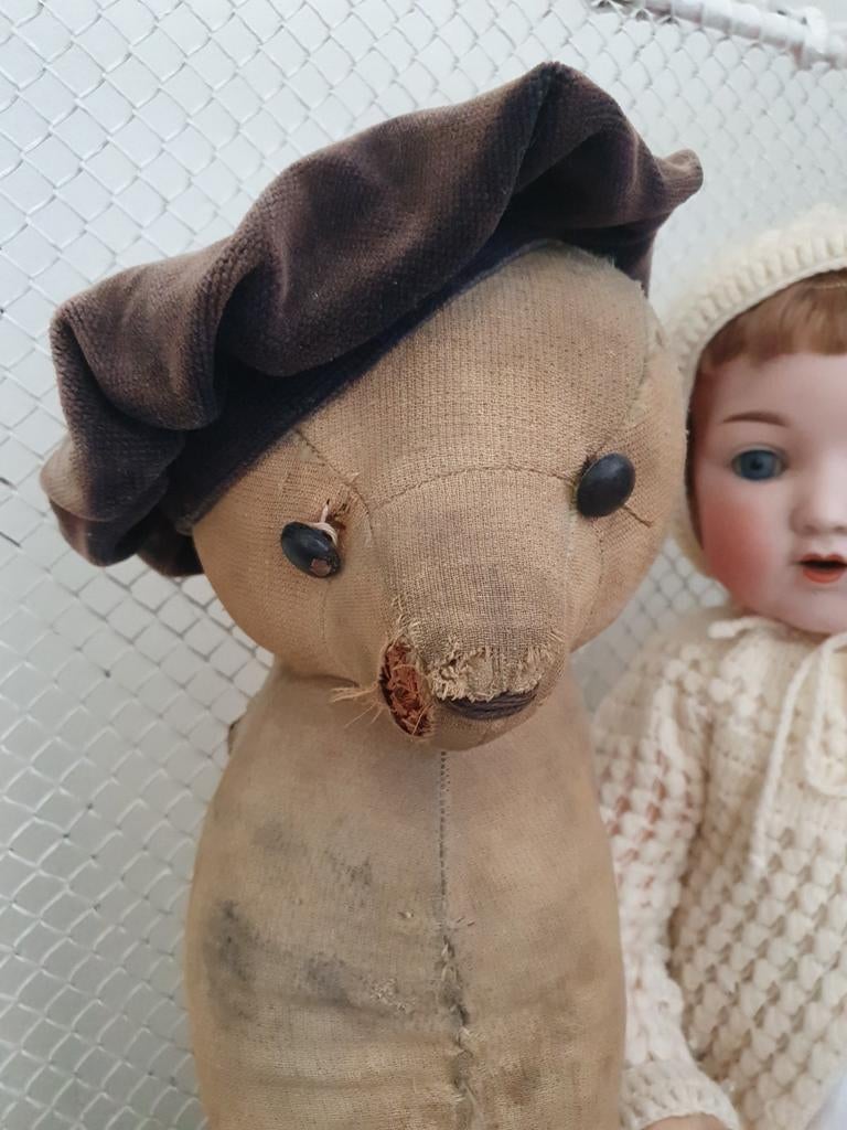 Oude Baret voor pop of beer, Ophalen of Verzenden