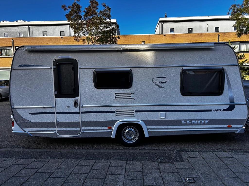 Fendt Saphir 495 | stapelbed | mover | voortent | 2010, Ringverwarming, Treinzit, Particulier, Dwars-stapelbed