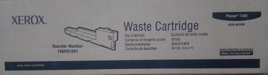 Originele Xerox Waste Toner Container 106R1081 Phaser 7400, Ophalen of Verzenden, Nieuw, Cartridge, Xerox