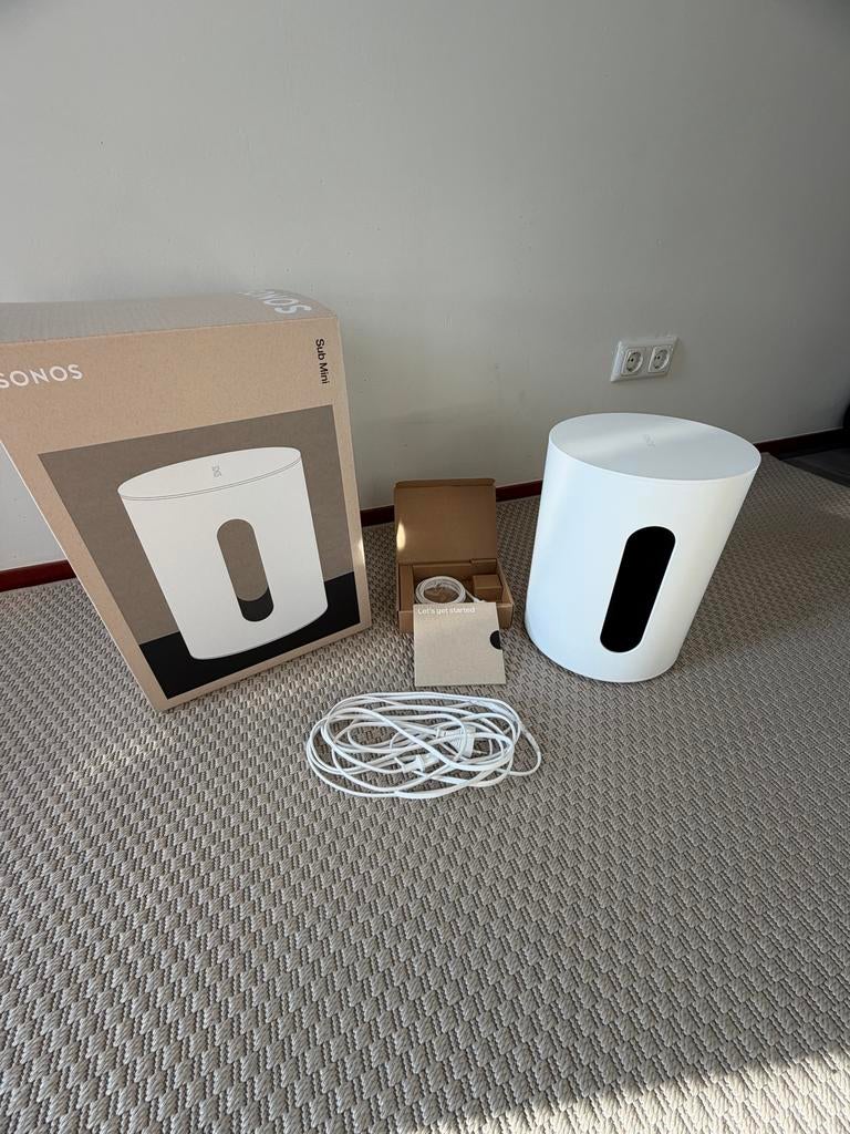 Sonos Sub Mini Wit - Zo goed als nieuw met lange stroomkabel, Audio, Tv en Foto, Luidsprekers, Ophalen of Verzenden, Zo goed als nieuw