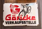 Oud emaille fiets bord reclamebord Göricke rijwiel rijwielen, Ophalen of Verzenden, Gebruikt, Reclamebord