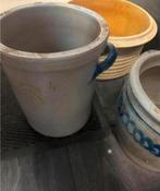 3 Keulse potten Grijze is 21 vm hoog doorsnede 18 cm, ., Rond, Ophalen of Verzenden, Zo goed als nieuw