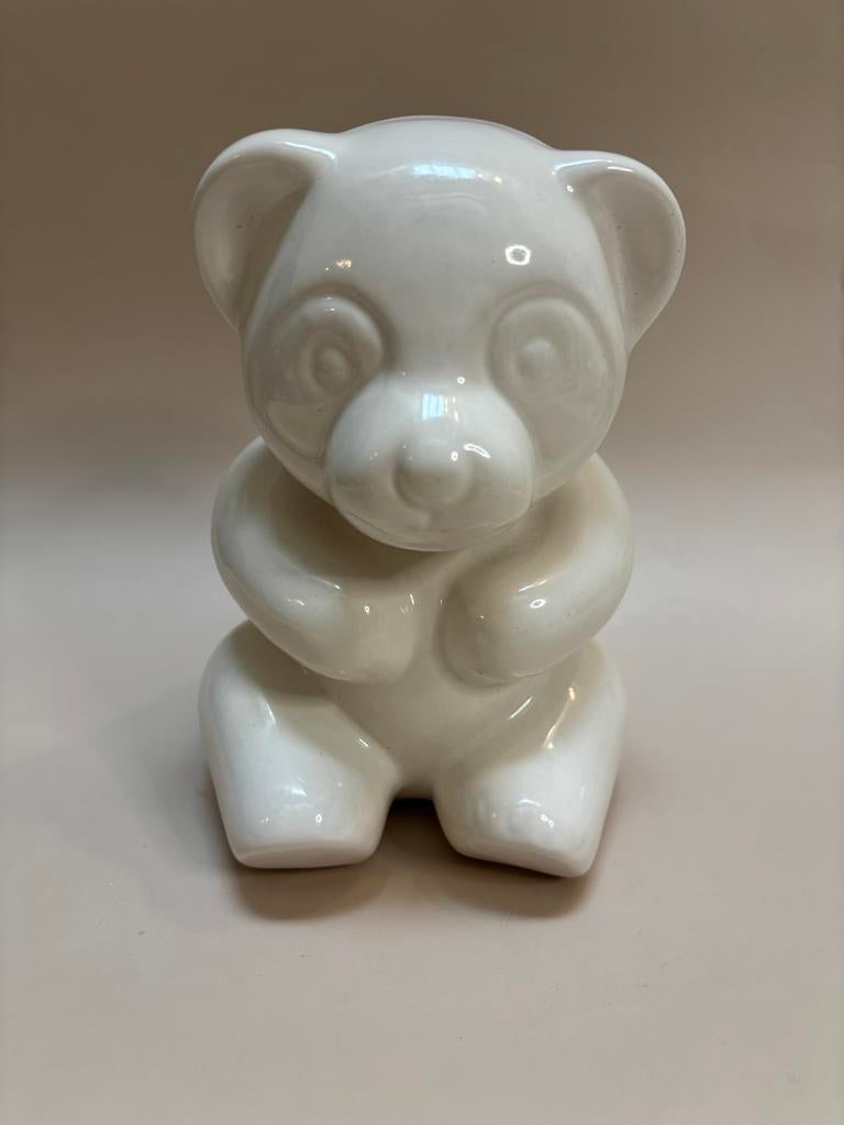 Vintage wit keramiek panda beeld 2, Ophalen of Verzenden