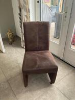 eetkamerstoelen, Huis en Inrichting, Stoelen, Ophalen, Gebruikt, Bruin, Leer