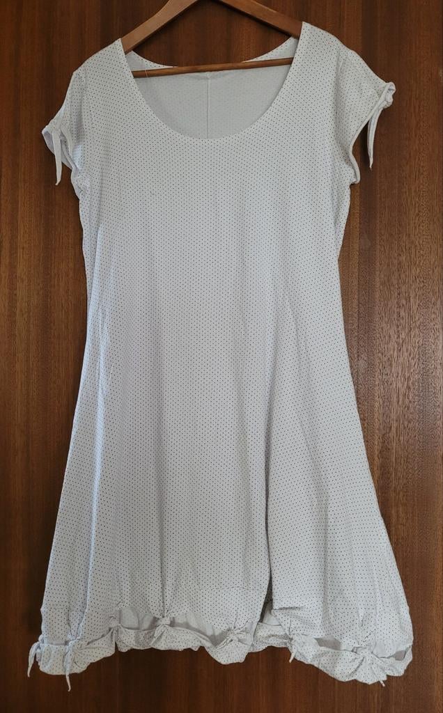 Wit jurkje korte mouw BORIS - Mt XL, Wit, Maat 46/48 (XL) of groter, Ophalen of Verzenden, BORIS