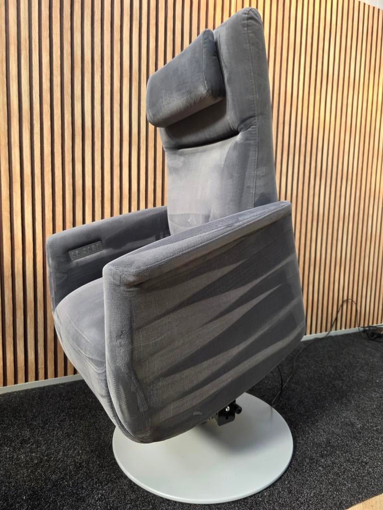 Prominent sta op stoel relaxfauteuil topswing grijs stof, Ophalen of Verzenden, Minder dan 75 cm, Stof, 50 tot 75 cm