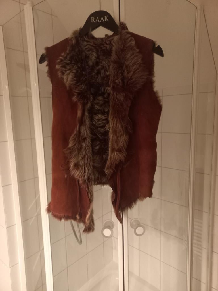 Bont gilet, Kleding | Dames, Bodywarmers, Verzenden, Zo goed als nieuw, Maat 38/40 (M), Zwart