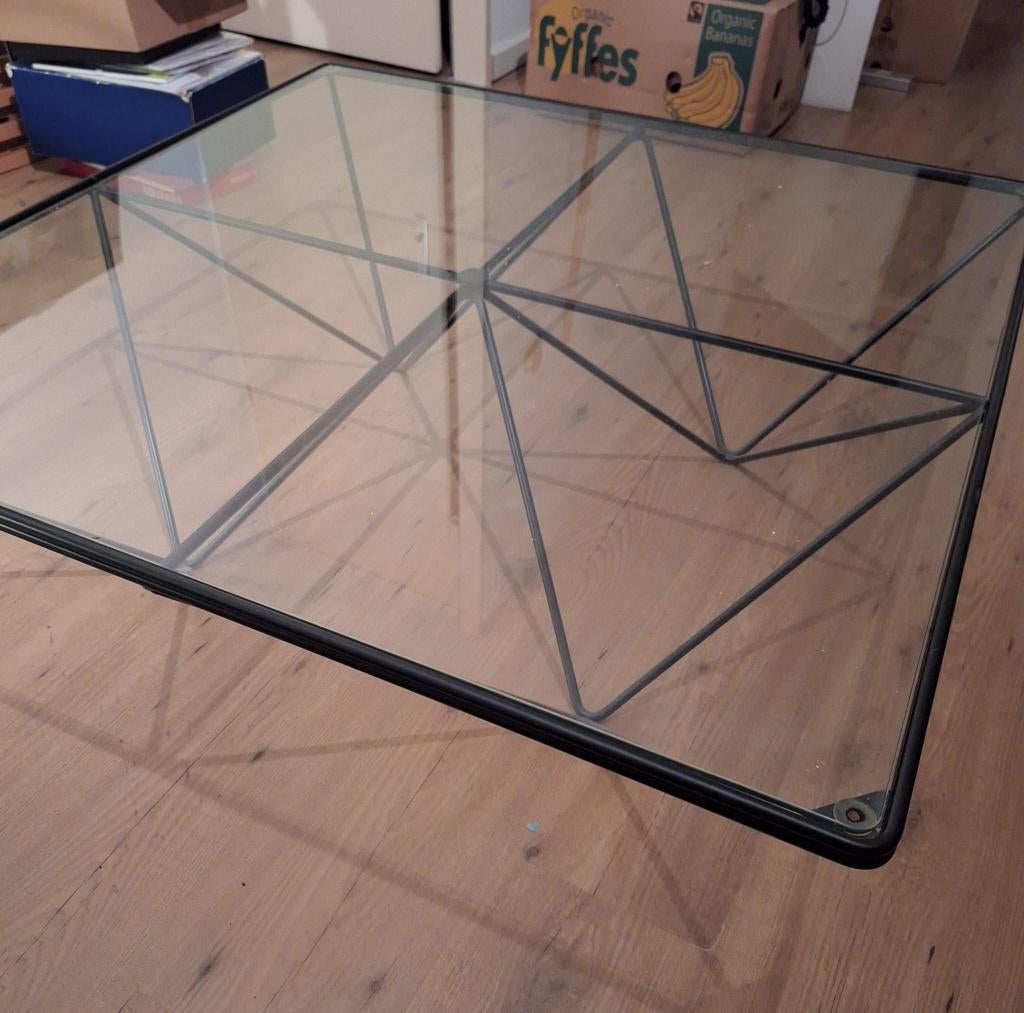 Originele B&B Italia Alanda salontafel, Ophalen, Gebruikt, 50 tot 100 cm, Vierkant