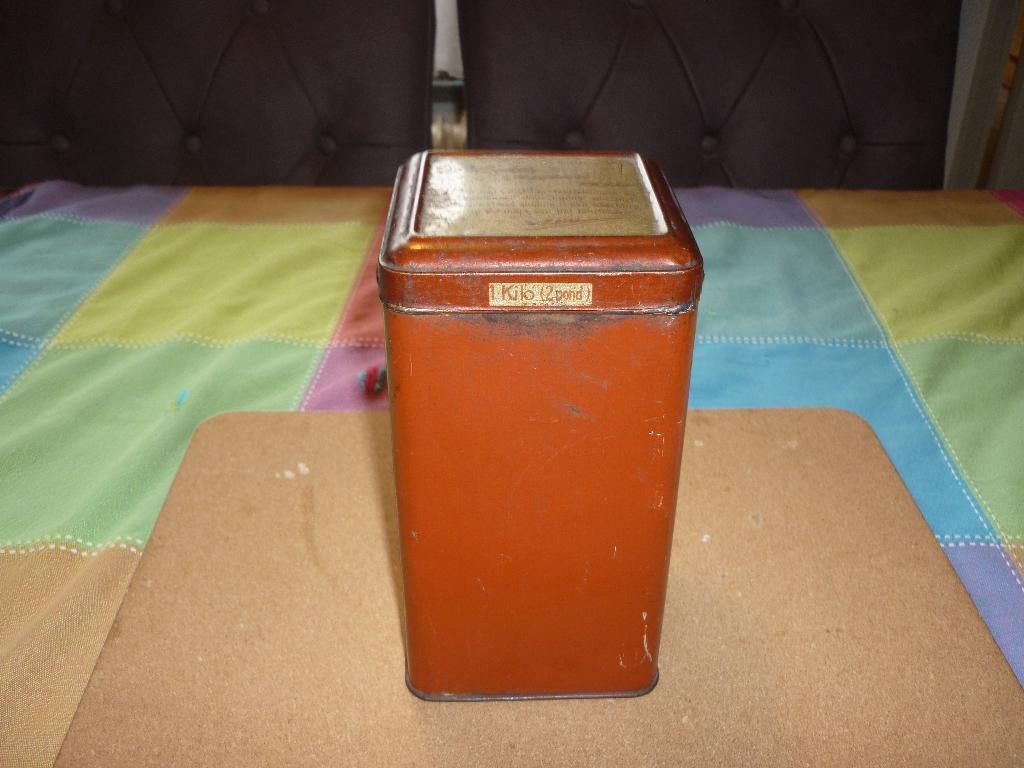 Vintage cacaoblik van het Nederlandse merk Blooker's Cacao, Ophalen of Verzenden, Gebruikt, Overige, Overige merken