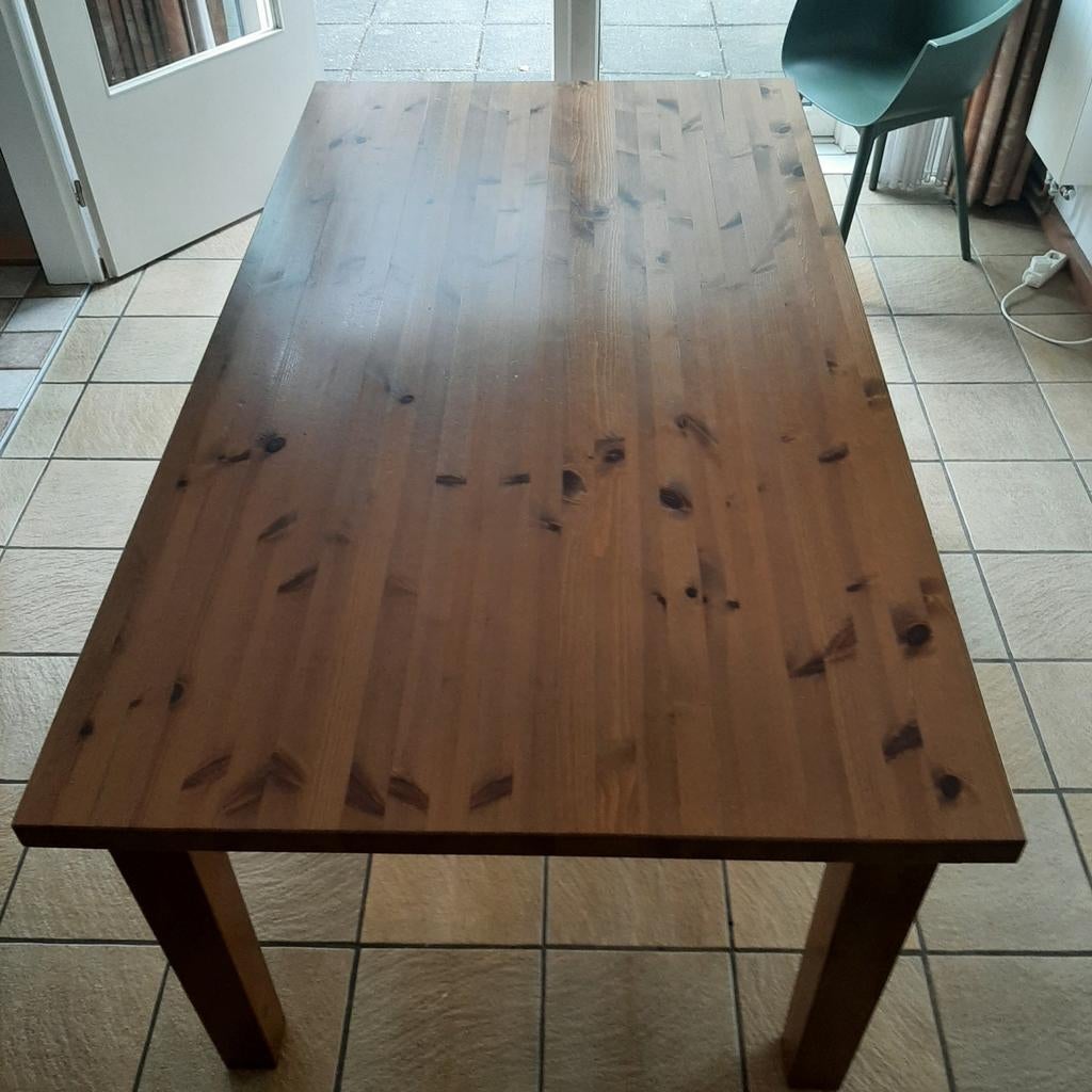 Eetkamer tafel 180x80 en 75 hoog, losse poten 9x9, Huis en Inrichting, Tafels | Eettafels, Ophalen of Verzenden, Gebruikt, Rechthoekig