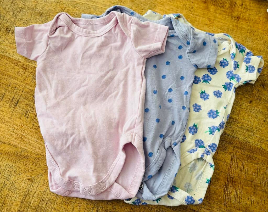 3 HEMA rompers maat 50/56, Ophalen, Gebruikt, Jongetje of Meisje