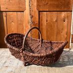 Mand origineel bloemenmand plukmand 34 x 31 x 28 cm, Gebruikt, Mand, Ophalen of Verzenden, Riet