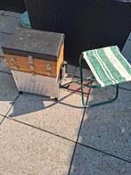 Zit viskoffer met inhoud en hengel steun, Ophalen, Koffer of Tas