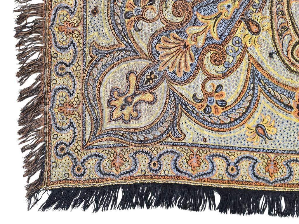 Vintage Paisley Wollen tafelkleed Worteldoek retro 84x85cm, Crème, Gebruikt, 50 tot 100 cm, HYPE POP-UP