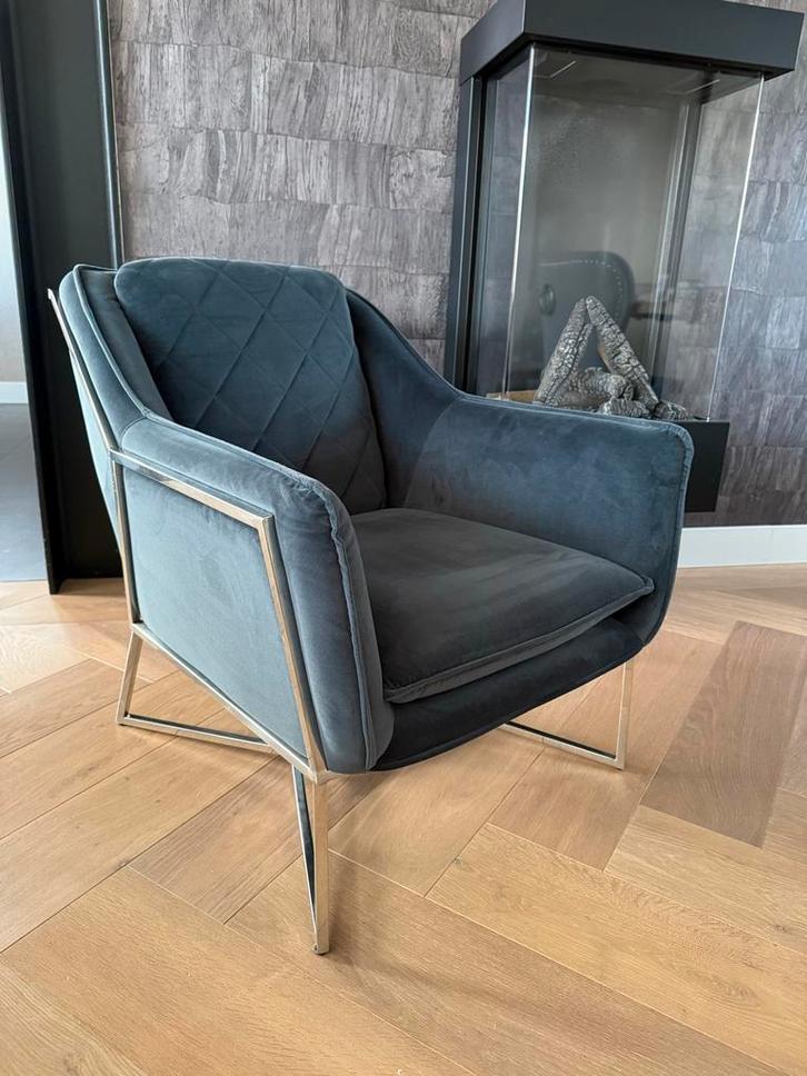 Elegante Fauteuil van Riviera Maison, Huis en Inrichting, Fauteuils, Zo goed als nieuw, Stof, 75 tot 100 cm, Ophalen of Verzenden