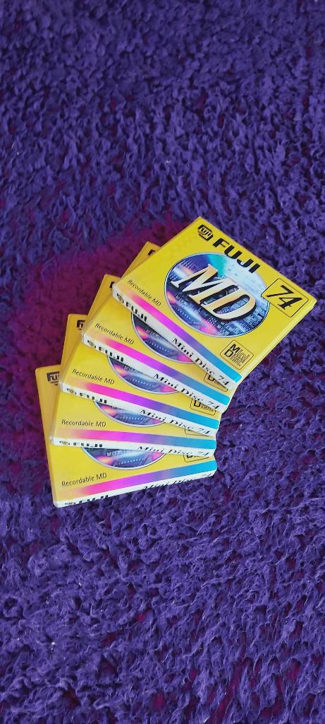 NEW > 5x minidiscs FUJI 74 Min, Ophalen of Verzenden