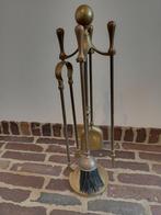 Haarset/stel koper 4-delig, Ophalen of Verzenden, Gebruikt, Vrijstaande haard, Houthaard