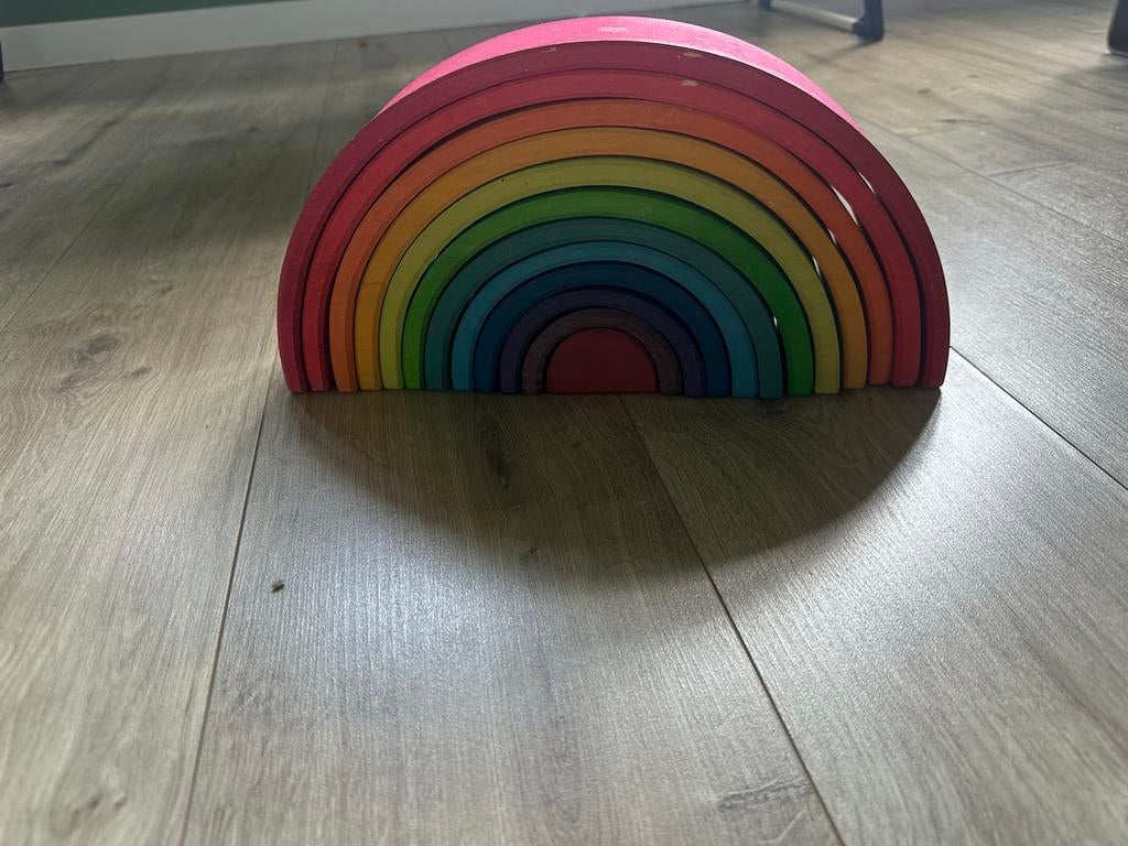 Grimms regenboog groot, Kinderen en Baby's, Speelgoed | Houten speelgoed, Ophalen, Gebruikt, Overige typen