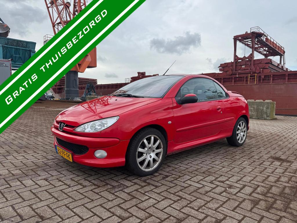PEUGEOT 206 CC CABRIO HARDTOP - NEW APK - AIRCO - NAP -, Auto's, Gebruikt, Zwart, 4 cilinders, Cabriolet