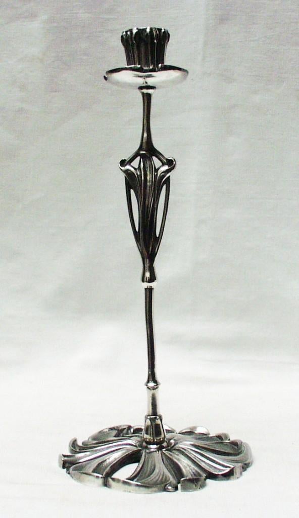 Art Nouveau Kandelaar - Georges De Feure., Ophalen of Verzenden, Koper of Brons