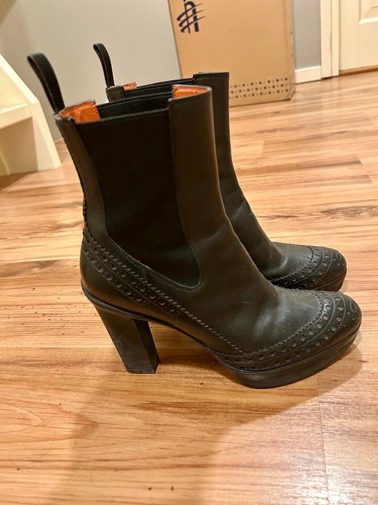 Santoni enkellaarsjes, zwart, maat 37, Kleding | Dames, Schoenen, Zwart, Lage of Enkellaarzen, Ophalen of Verzenden, Zo goed als nieuw