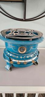 Blauwe "KROON" emaille petroleumstel, Ophalen of Verzenden