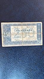 2,5 gulden 1938 zilverbon serie G type 1 letter, Ophalen of Verzenden, 1 gulden