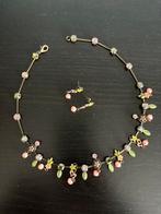 Prachtige ketting met oorbellen, Sieraden, Tassen en Uiterlijk, Oorbellen, Ophalen of Verzenden, Zo goed als nieuw, Overige materialen