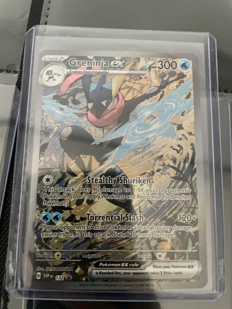 Greninja PROMO ex 132 - Goede conditie, Ophalen of Verzenden, Zo goed als nieuw, Losse kaart, Foil