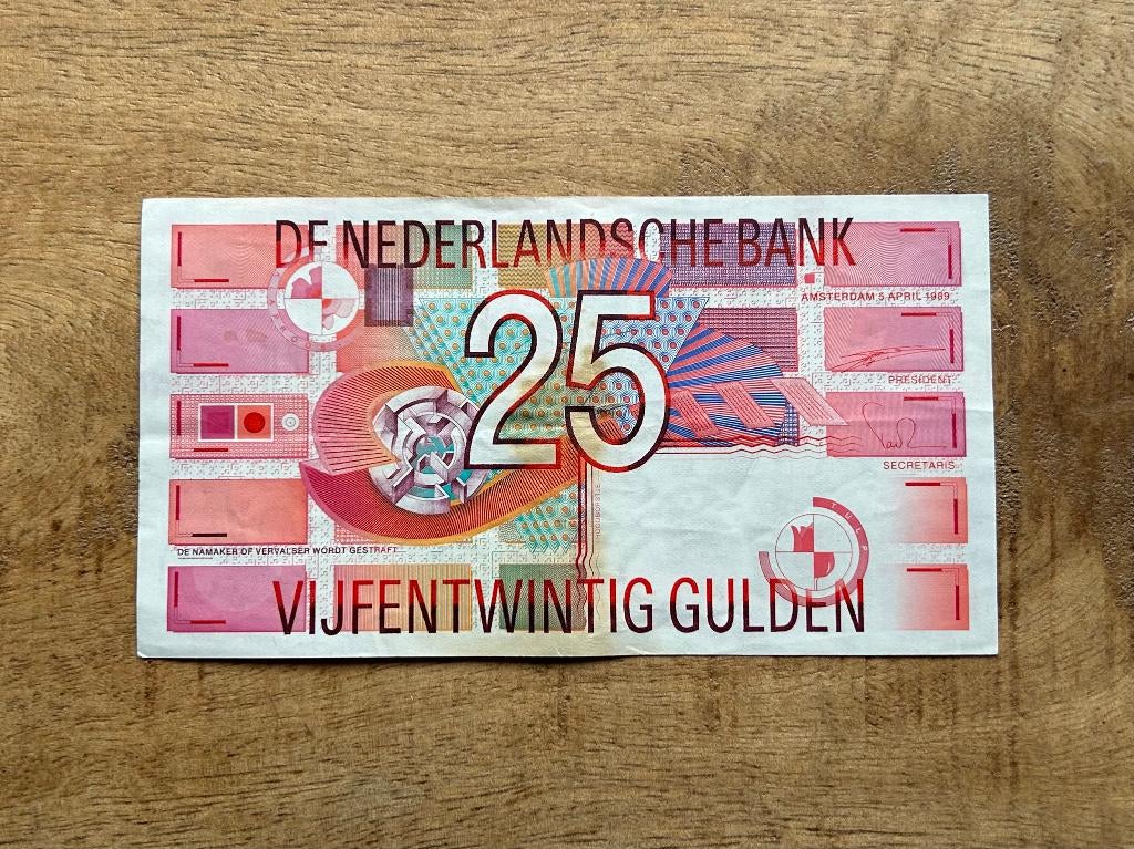 25 gulden biljet, Postzegels en Munten, Bankbiljetten | Nederland, Ophalen of Verzenden, 25 gulden