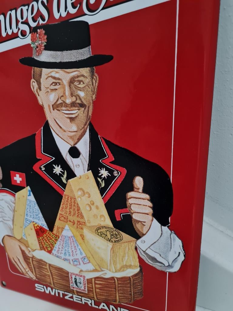 Emaille bord frommages, Ophalen of Verzenden, Reclamebord