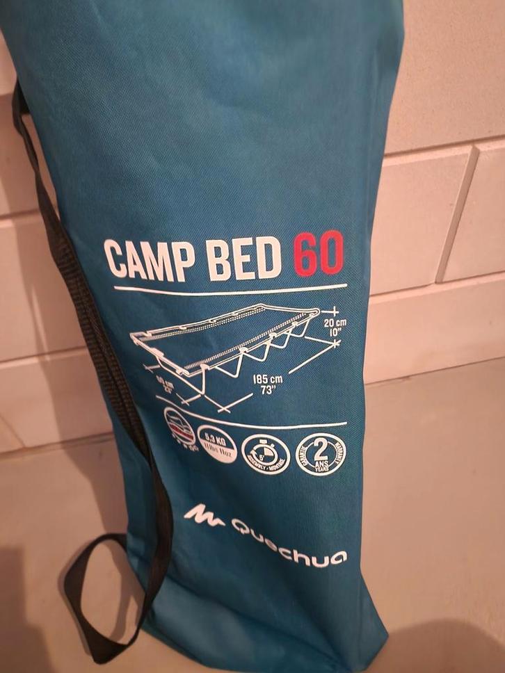 Quechua Campingbed 60 cm - Veldbed voor kamperen, Caravans en Kamperen, Kampeeraccessoires, Ophalen