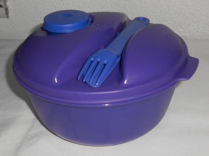 Tupperware fris op weg saladebak 1,5L Paars NIEUW, Huis en Inrichting, Keuken | Tupperware, Nieuw, Overige typen, Paars, Ophalen of Verzenden