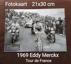 Fotokaart Eddy Merckx Tour de France 1969 - 21x30 cm, Verzenden, 1960 tot 1980