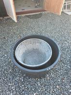 Grote ronde plantenbakken (2 stuks) emmers, Tuin en Terras, Ophalen, Kunststof, Gebruikt, Rond